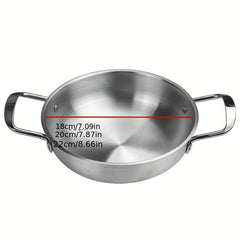 Stainless Steel Noodle Pot for Seafood & Hot Pot, 2 Ear Soup Pot