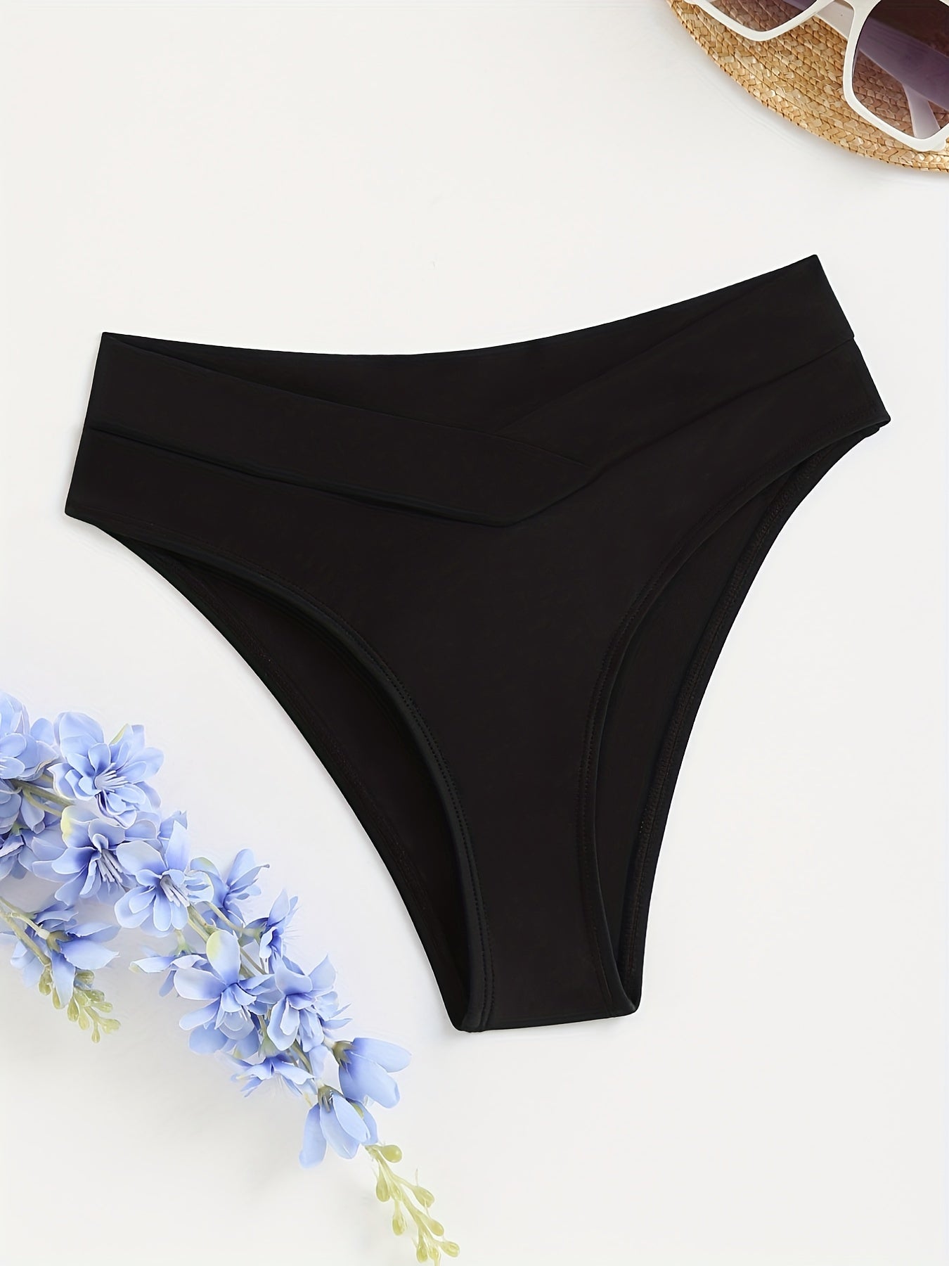 High Stretch Bikini Bottom Sexy Style High Cut Beachwear