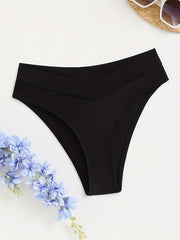 High Stretch Bikini Bottom Sexy Style High Cut Beachwear