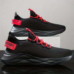 Soft Thick Sole Shock Absorption Mesh Breathable Flying Woven Shoes