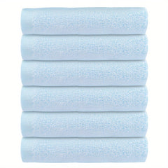 6pcs Bamboo Fiber Square Towel Soft & Absorbent Daily Use 20x20