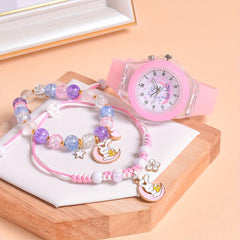 3pcs Set Rabbit On the Moon Kids Watch with Bracelets