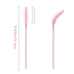 Eyelash Brushes 50pcs Crystal Handle Makeup Brush for Women's Gift