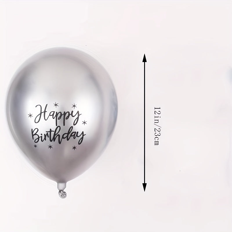 Metallic Printed Balloon Set 6 pcs Venue Decoration