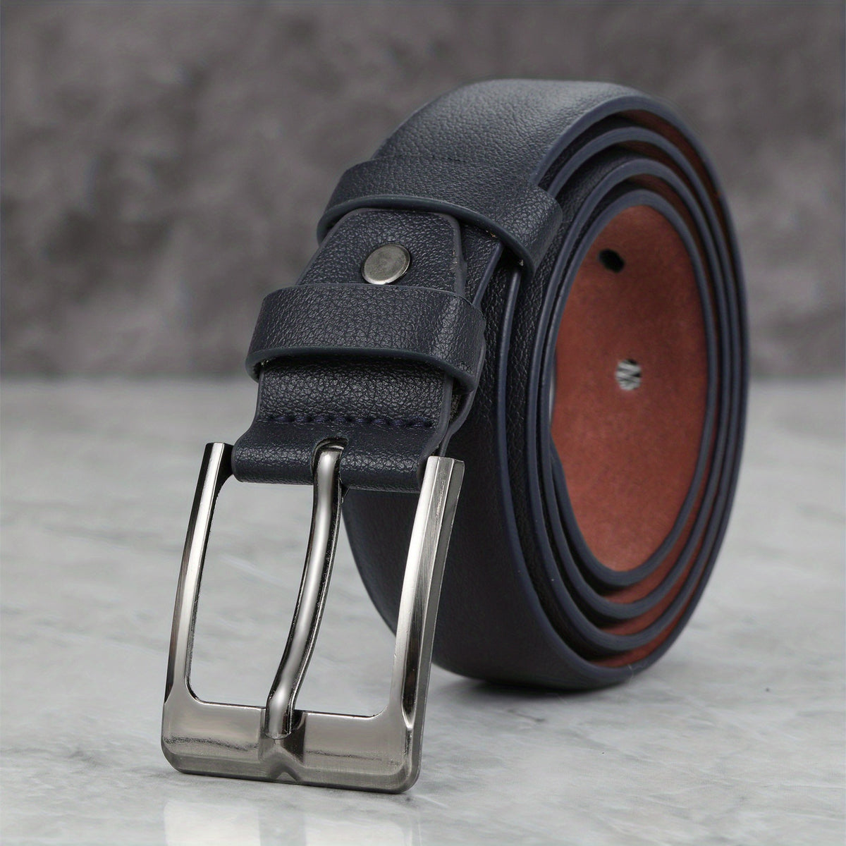 Men's Pin Buckle Belt PU Leather Casual Jeans Pants Strap