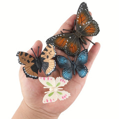 12pcs Colorful Plastic Butterfly Toys for Insect Themed Parties