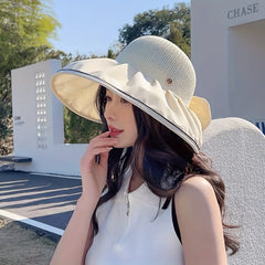 UV Protection Bucket Hat Wide Brim Mesh Breathable Sun Hat