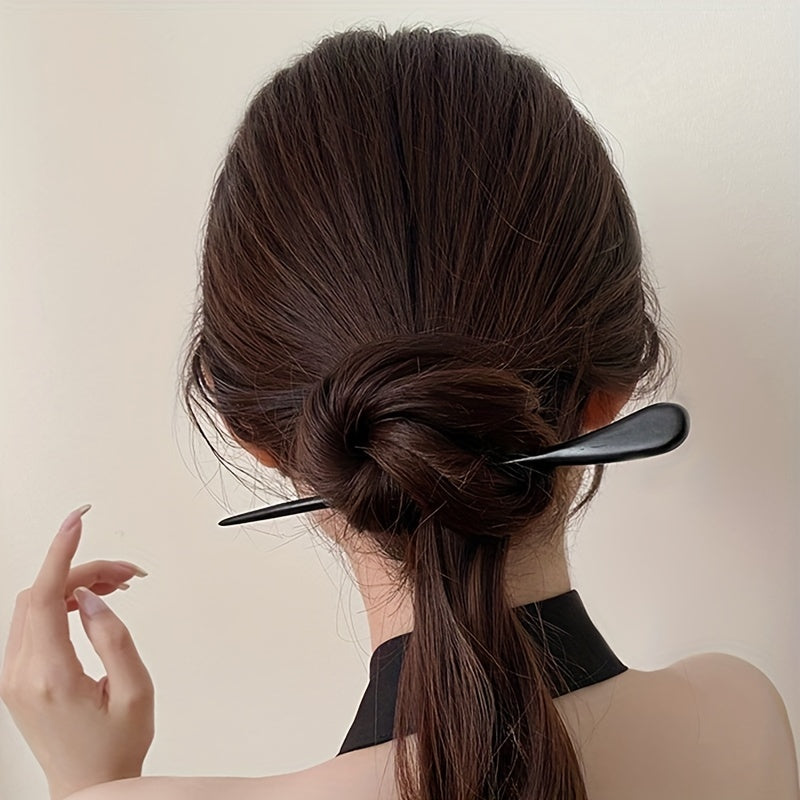 Minimalist Solid Hair Clip Chopstick Style Hair Bun Holder