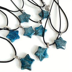 Hexagon Rose Quartz Pendant Necklace Opal Star Jewelry Gift