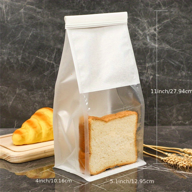 10pcs Reusable Cookie Bread Storage Bags with Visible Window