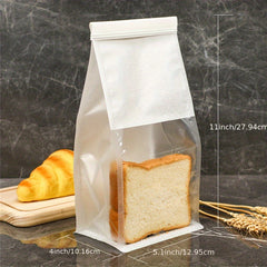 10pcs Reusable Cookie Bread Storage Bags with Visible Window