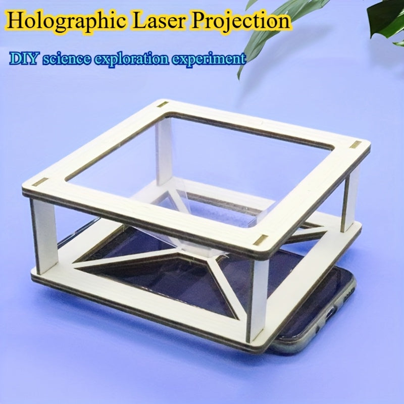 Wooden DIY 3D Holographic Projector Kit Science Experiment