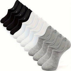 Men's Solid Liner Anklets Socks Nylon Blend Soft Breathable Sweat Absorbent