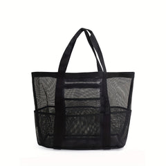 Large Capacity Beach Bag Mesh Clear Lightweight Storage Bag