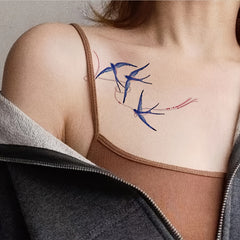 Colorful Bird Fly Tattoo Sticker Waterproof