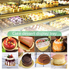 50 Mini Golden Cake Boards Disposable Cupcake Trays 3"