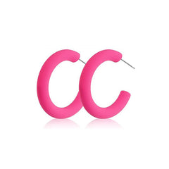 Colorful C Hoop Earrings Neon Acrylic Earrings