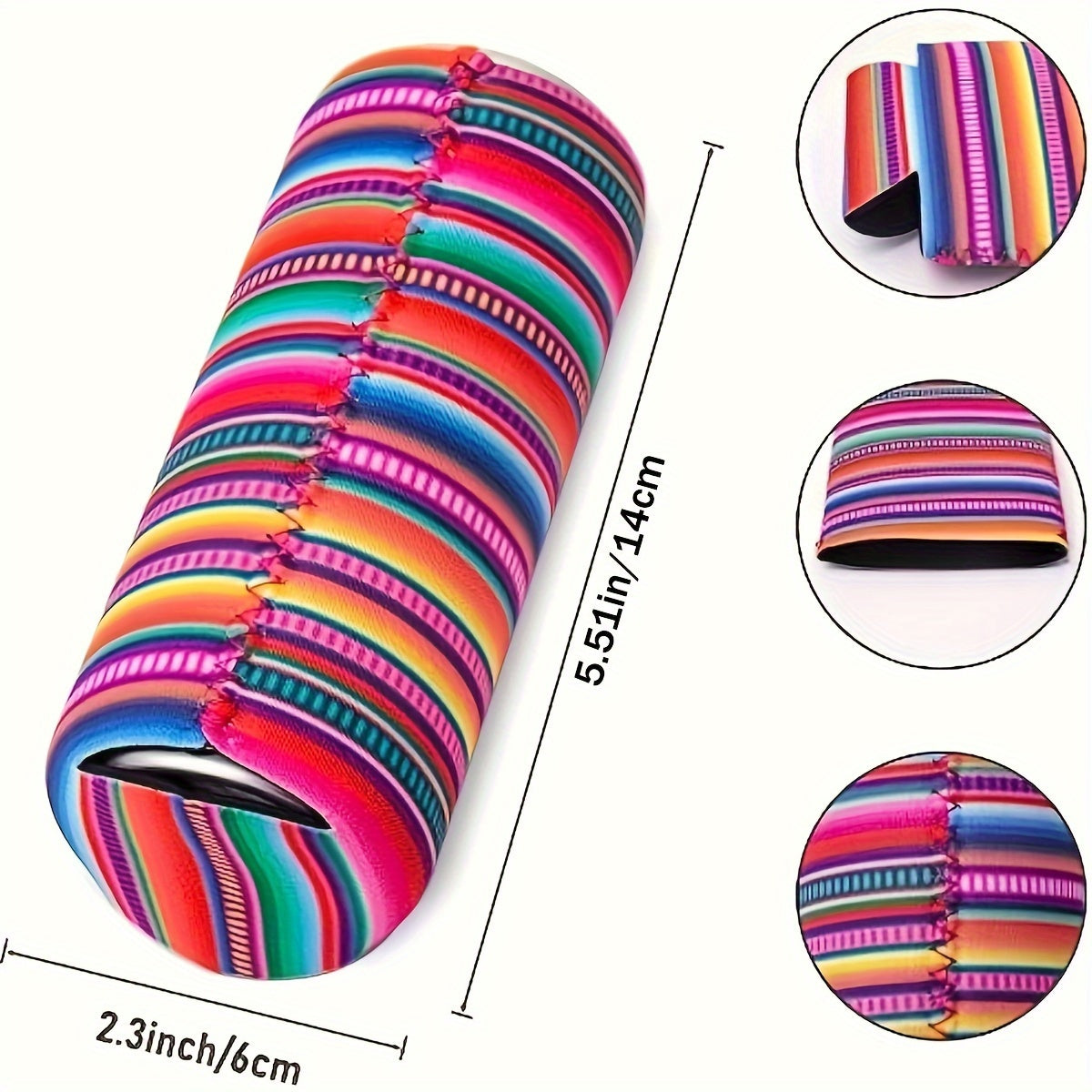 4 Pcs Rainbow Neoprene Slim Can Cooler For 12oz Skinny Cans