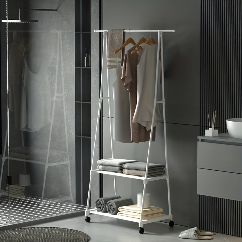 Triangular Coat Rack Pulley Version 2 Layer Rolling Coat Rack