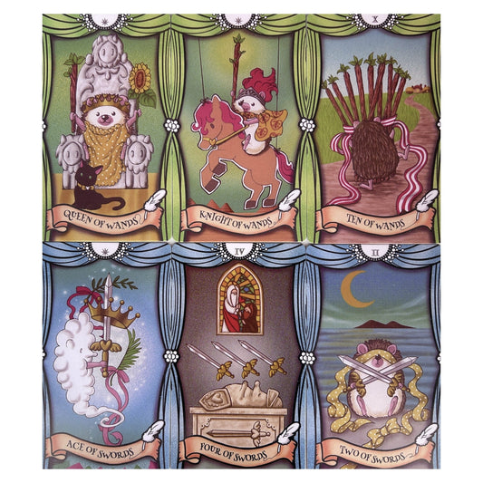 Hedgehog Tarot Cards & Guide for Family Outdoor Camping Activities