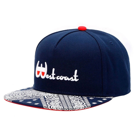 Embroidered Men's Flat Brimmed Cap