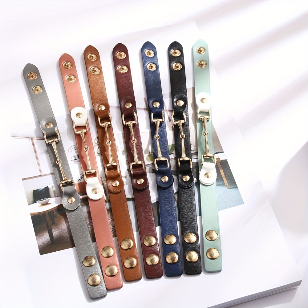 Adjustable Horseshoe Buckle Bracelet Unisex Jewelry