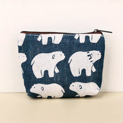 Children's Coin Purse Girls Mini Bag Zipper Key Bag Retro Canvas Small Purse