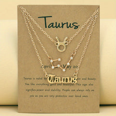 Zodiac Symbols Thin Chain Anklet Friendship Bracelet Gift For Women