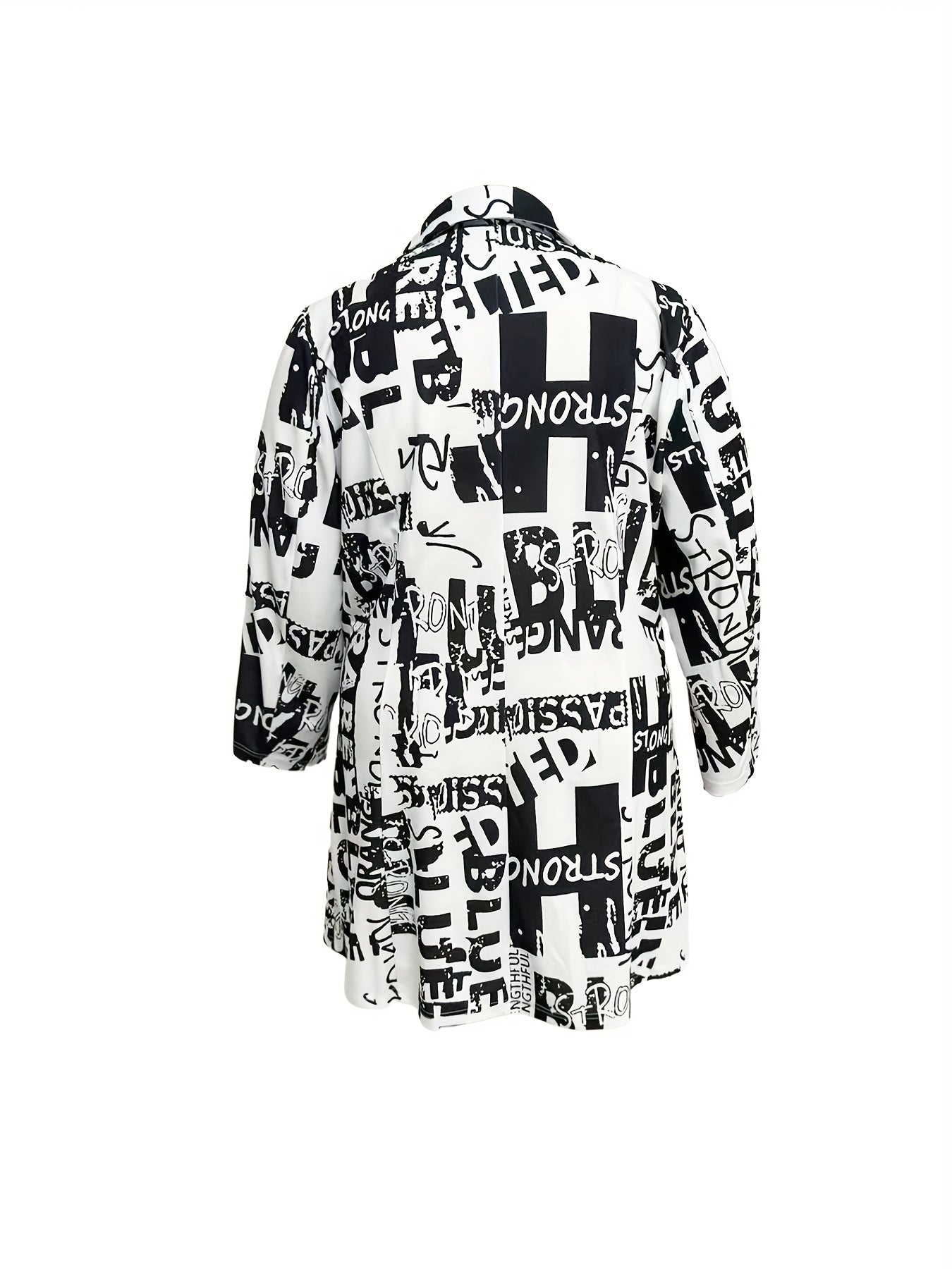  Pop Art Print Long Sleeve Blazer