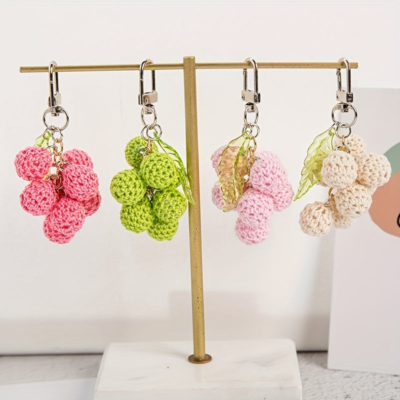 Handmade Crochet Ball Keychain Woven Pendant Gift