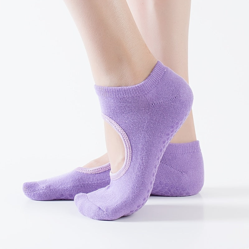 Women's Cushioned Padded Anti Slip Pilates Socks