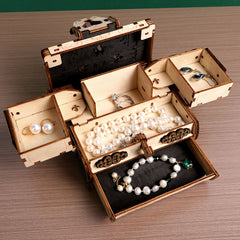 3D Wooden Puzzle Jewelry Box Wedding Ring Box DIY Model