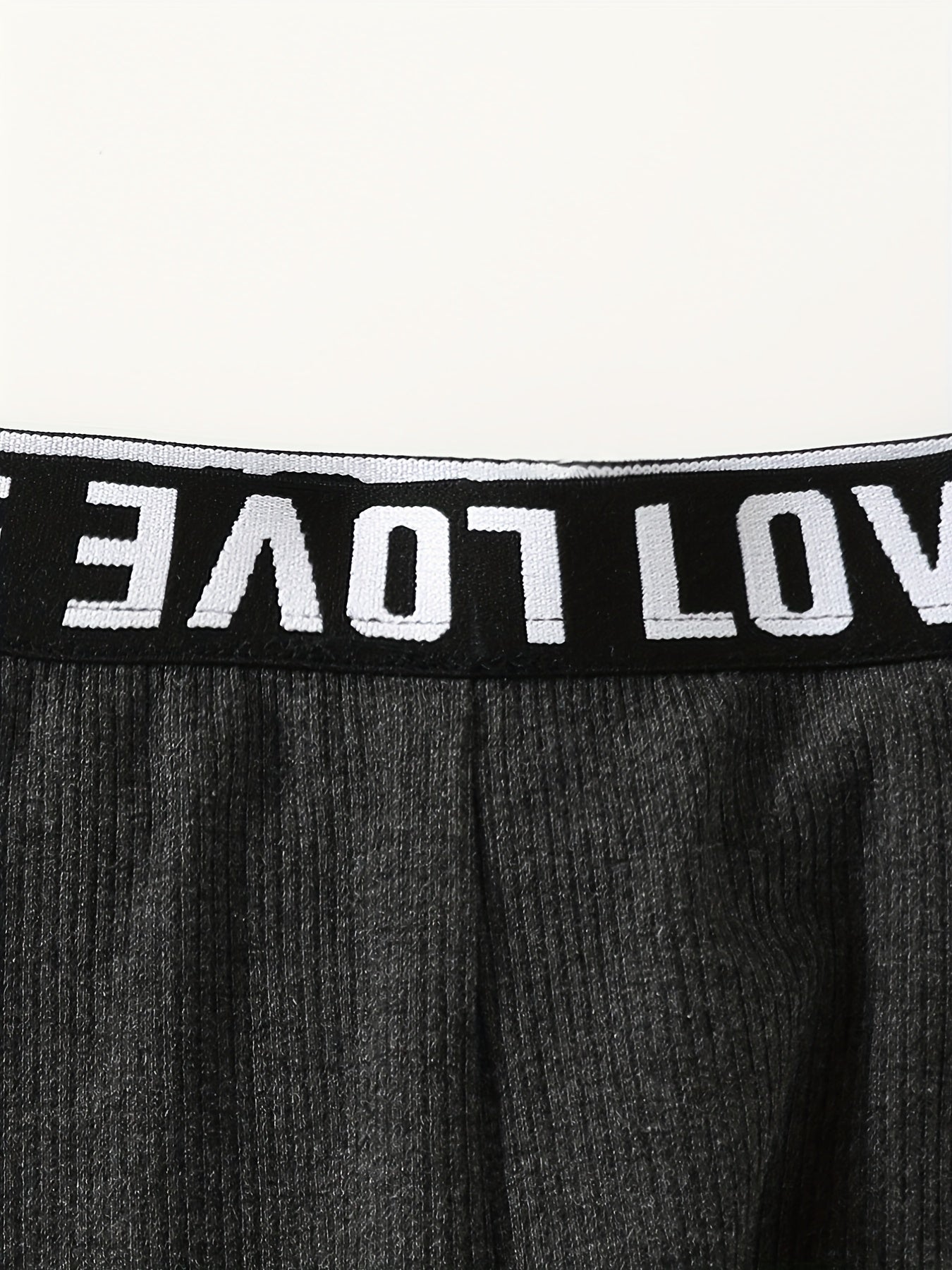 Kids Girls Lettered Taping Waistband Elastic Legging Ankle Pants