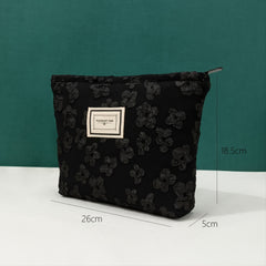 Floral Cosmetic Bag Water Resistant Makeup Organizer & Toiletry Pouch