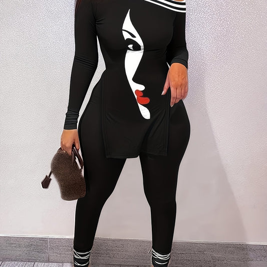 Off Shoulder Asymmetrical Pantsuits Two Piece Set