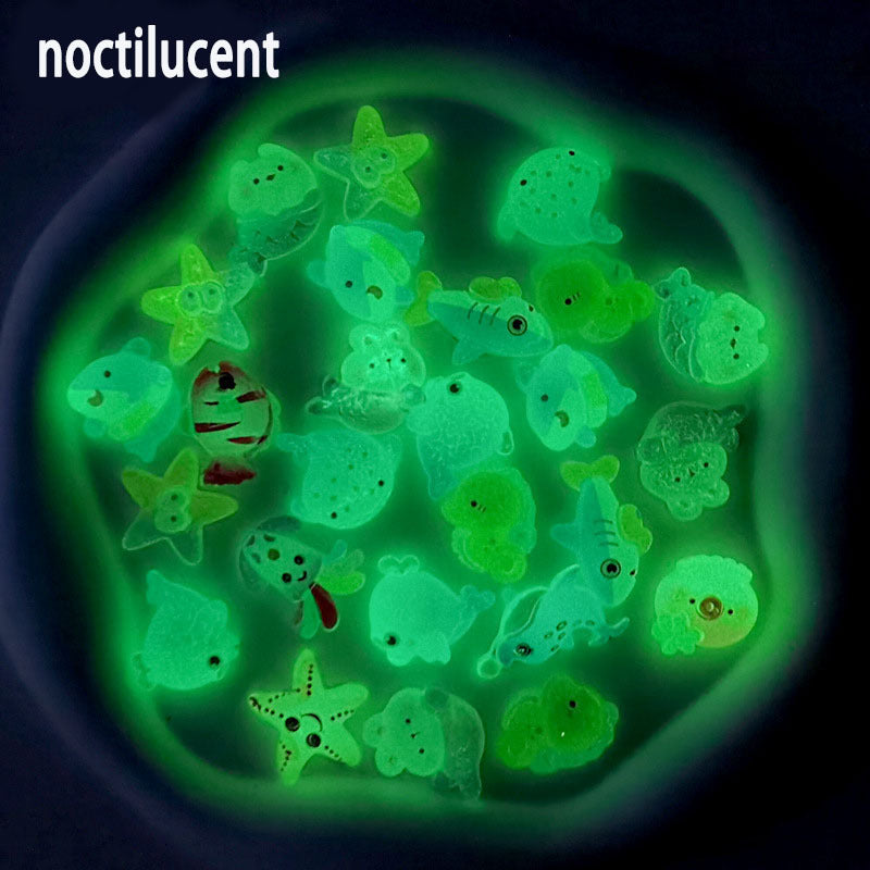 30pcs Mini Translucent Turtle Shell Blind Bags Resin Ocean Series Toys