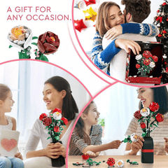 1pc Rose Bouquet Building Blocks - Anniversary Thanksgiving Gift