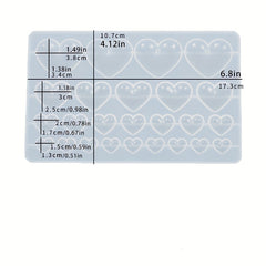 Heart Patch Resin Mold Love Pendant Epoxy Silicone DIY Craft Jewelry Making