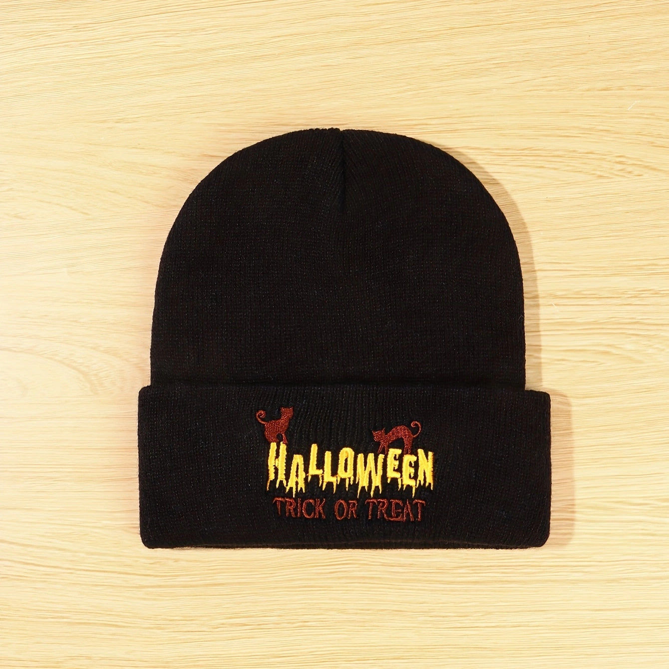 Y2K Halloween Embroidery Beanie Hat
