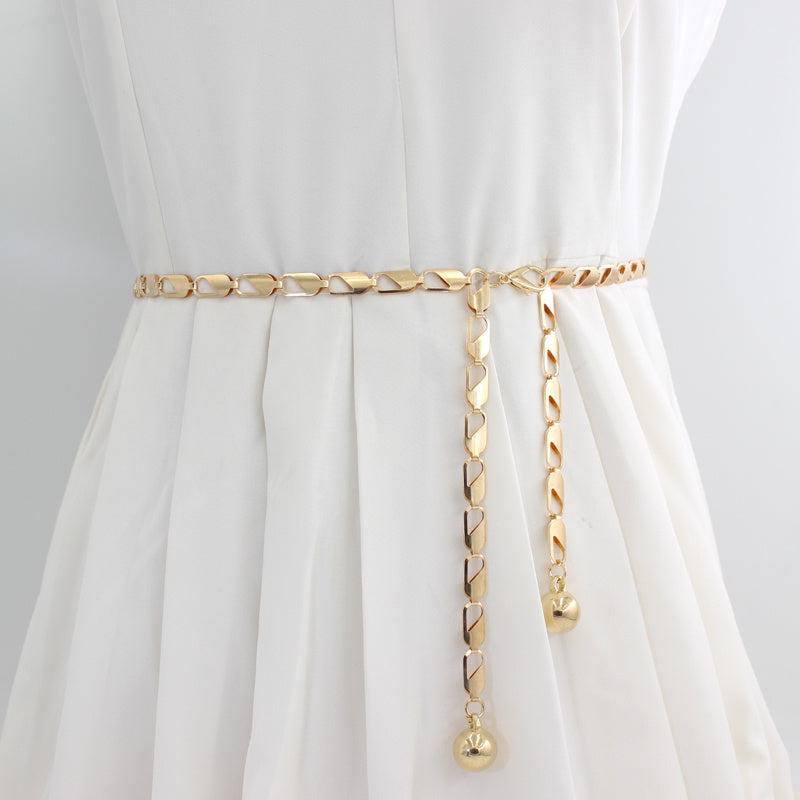 Metal Waist Chain Women's Belly Chain Thin Body Chain
