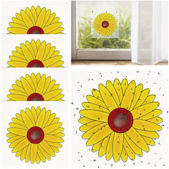 Sunflower Fly Trap Window Sticker for Indoor Use