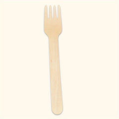 Disposable Knives and Forks Natural Biodegradable Wooden Tableware 100pcs