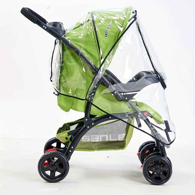 Stroller Rain Cover, Windproof Canopy with Zipper
