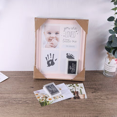 Newborn Hand & Foot Print Mud Photo Frame for Baby Full Moon 100 Days Souvenir
