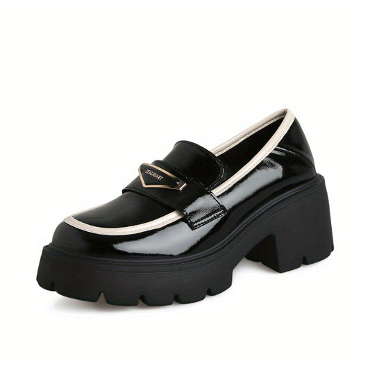 Women's Platform Loafers Slip On Walking Shoes