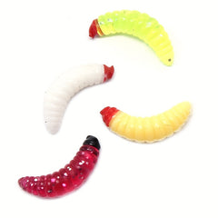 50pcs Soft Fishing Worm Baits Silicone Lures for Bass Fishing Tackle