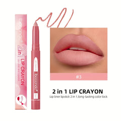 Dual Use Lipliner Waterproof Velvet Matte Lipstick