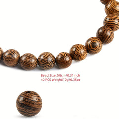 8mm Chicken Wings Wooden Beads Round Beads Sandalwood DIY Jewelry Accessories
