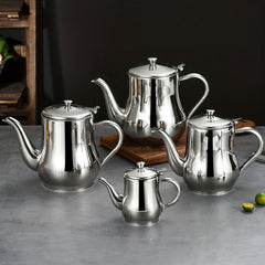 Stainless Steel Pot with Filter and Seasoning Bottle for Kitchen Storage