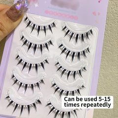 Thick Little Devil Eyelashes Set with Mini Glue and Tweezers